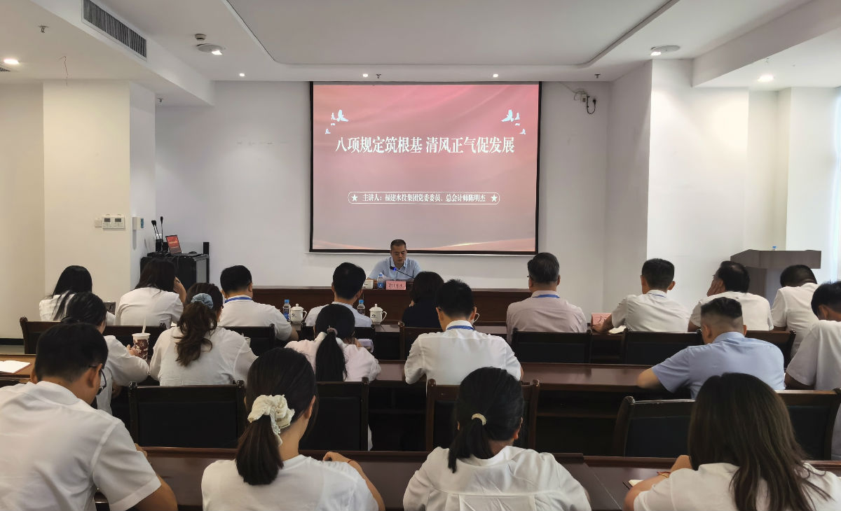 集团公司党委委员、总会计师陈明杰到水投设计公司讲授深入贯彻中央八项规定精神学习教育专题党课.jpg
